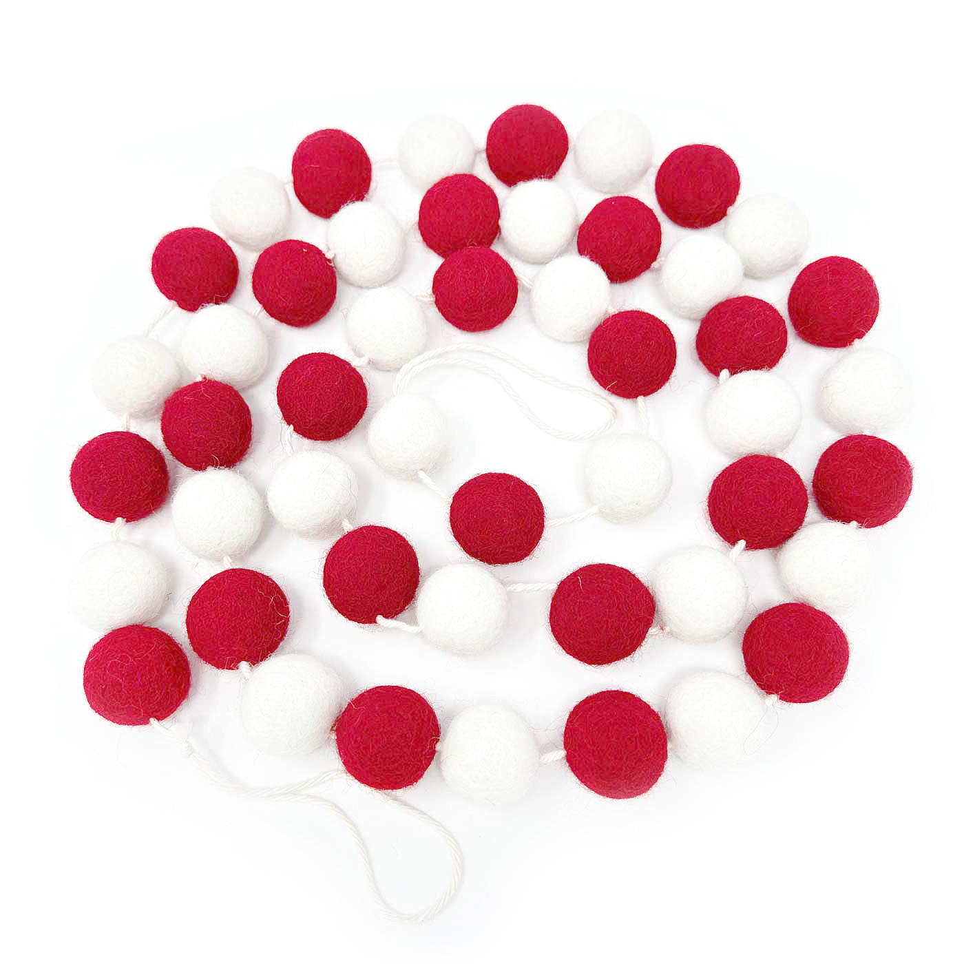 Red & White Ball Garland