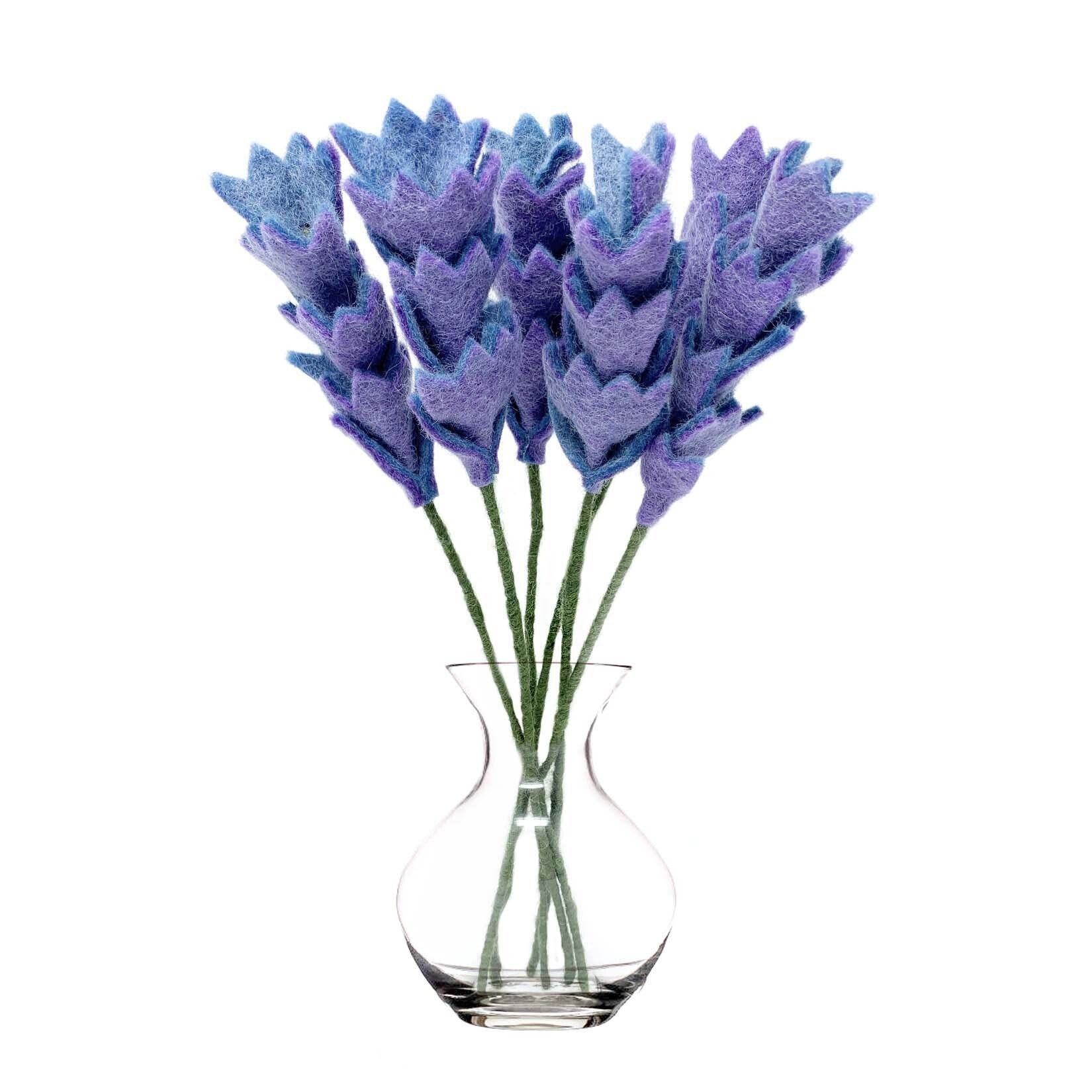 Felt Blue Pearl Sedum Stem