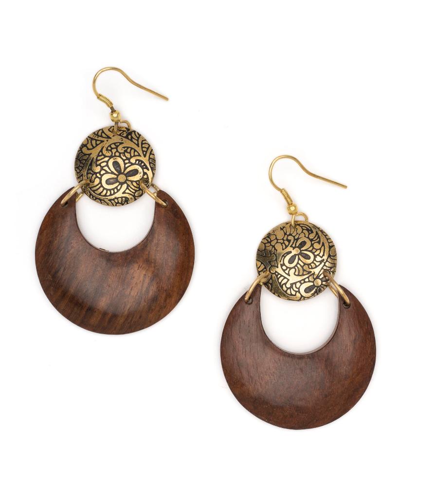 Earth Fire Moon Drop Earrings