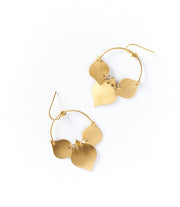 Chameli Leaf Gold Earrings