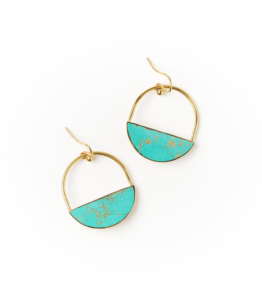 Sandhya Hoop Drop Earrings