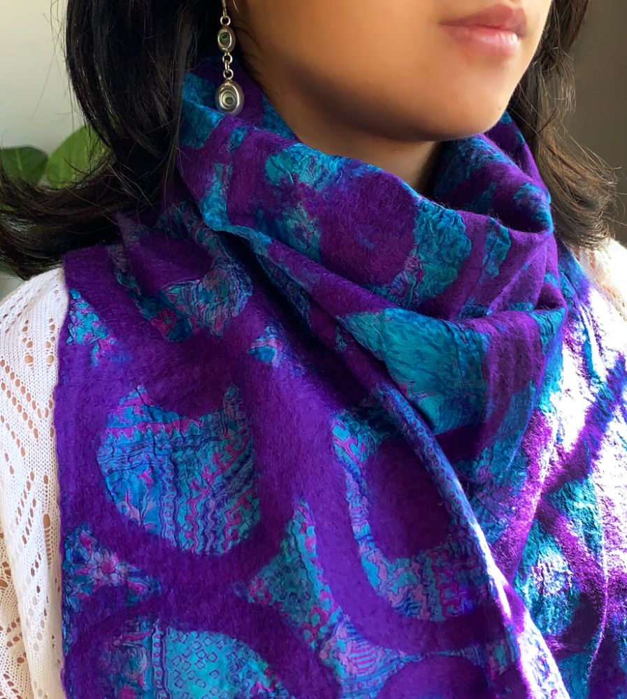 Wrapped in Courage Purple Scarf