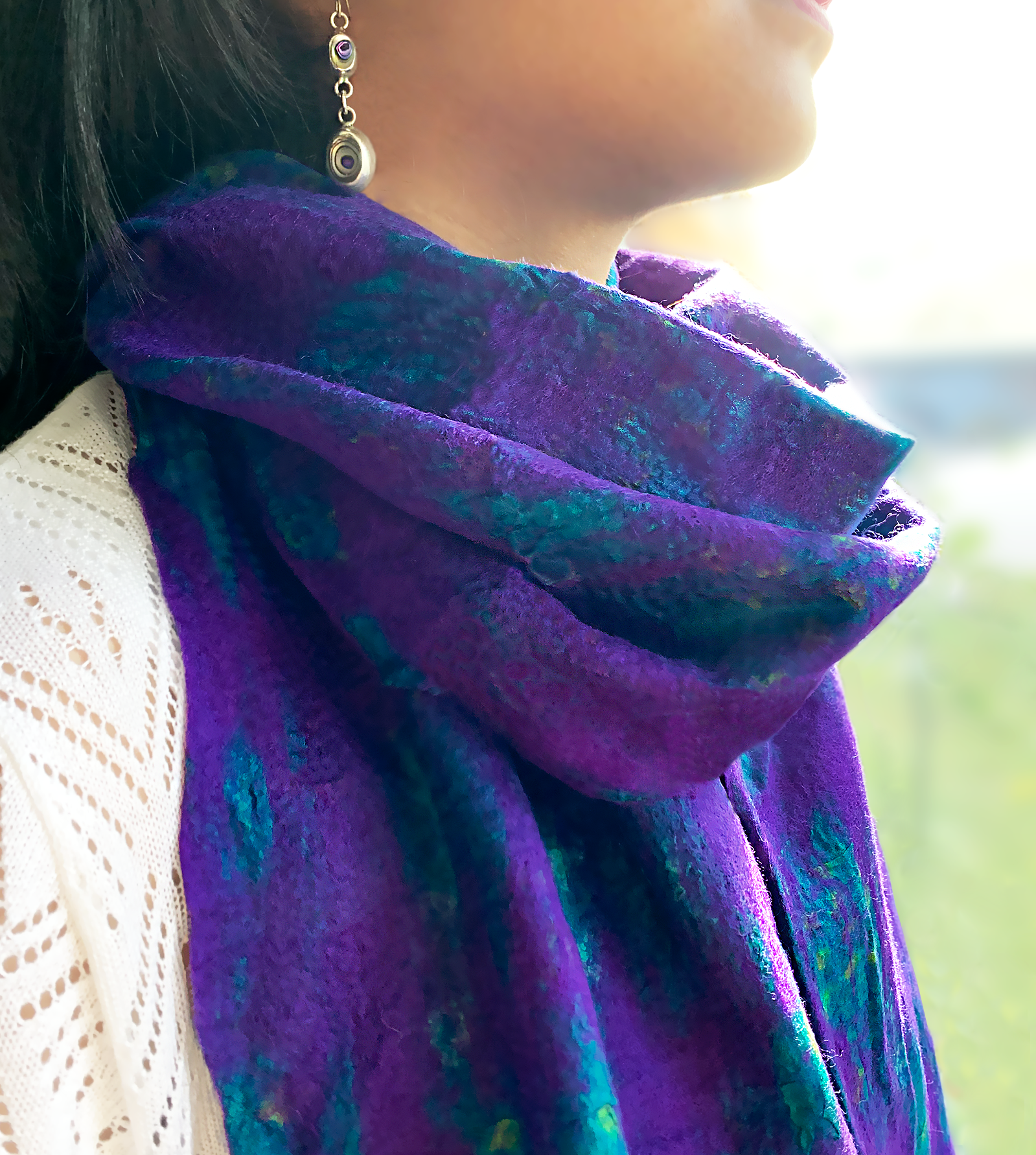 Wrapped in Courage Purple Scarf
