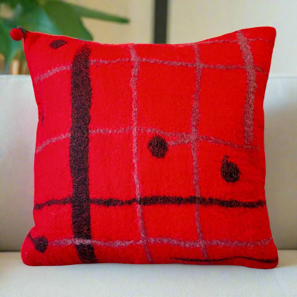 Modern Red Pillow