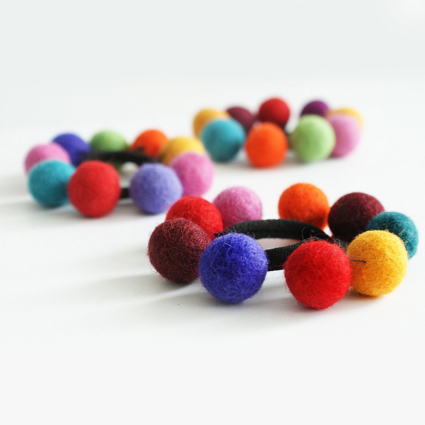 Pom Pom Hair Tie - 2/Set