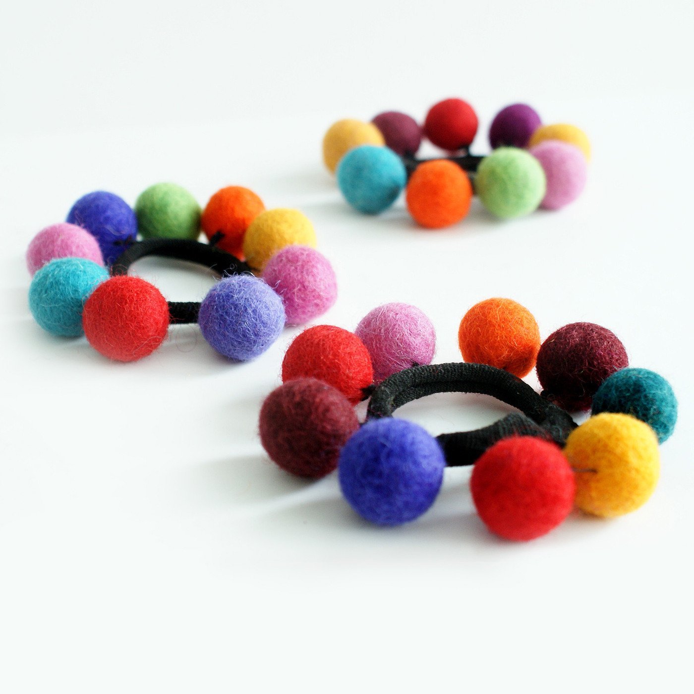 Pom Pom Hair Tie - 2/Set