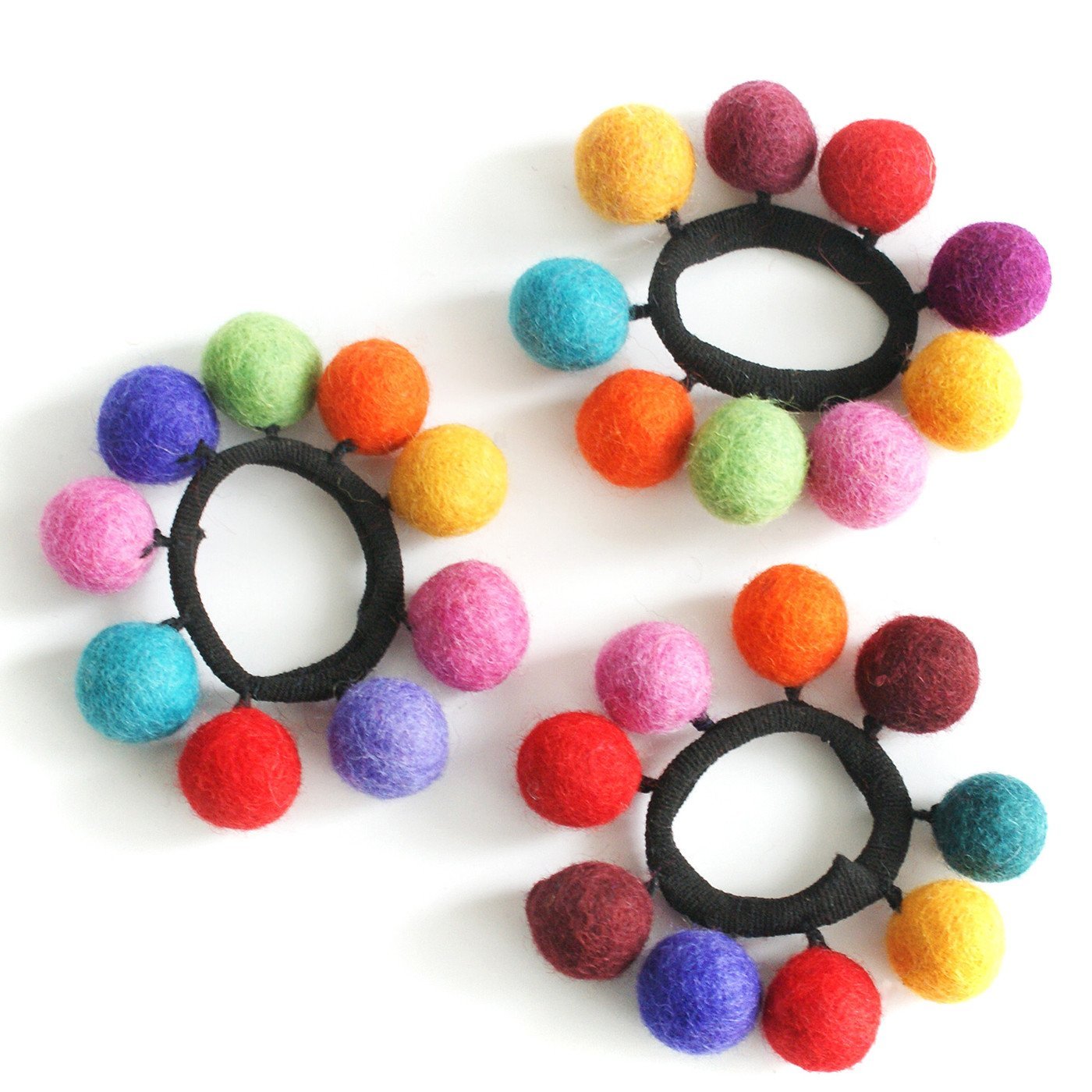 Pom Pom Hair Tie - 2/Set