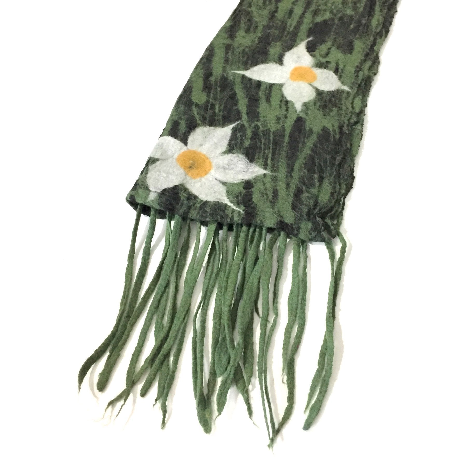 Daisy Wool Garden Scarf