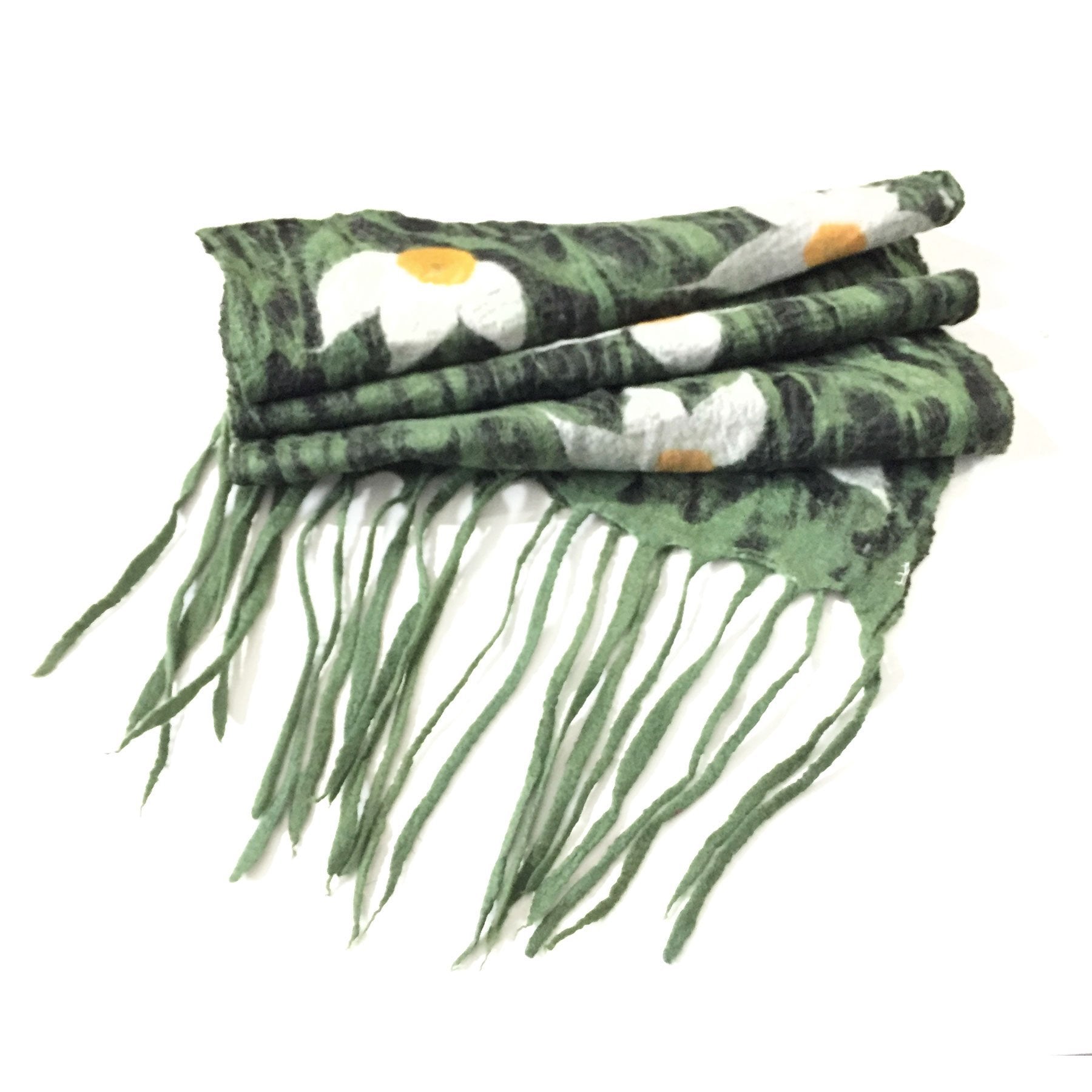 Daisy Wool Garden Scarf