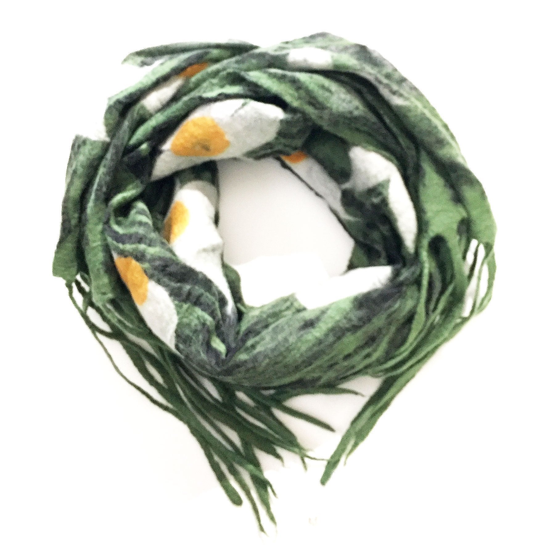 Daisy Wool Garden Scarf