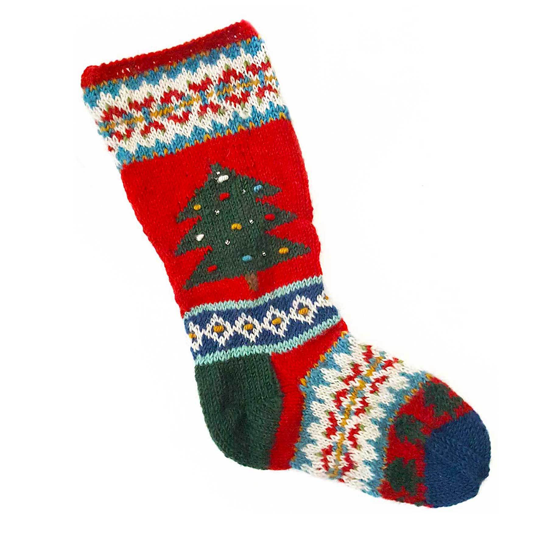 Knitted Pine Stocking