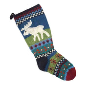 Knitted Moose Stocking